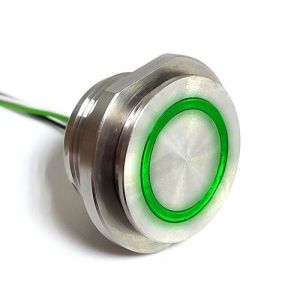 Кнопка подачи аромата ТМ «ПАРОМАКС» пьезо(зеленая) нержавеющая сталь