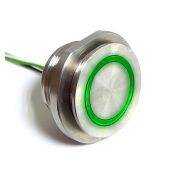 Кнопка подачи аромата ТМ «ПАРОМАКС» пьезо(зеленая) нержавеющая сталь