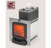 Печь РУСЬ- ПАНОРАМА 18 ЛНЗП ПРОФИ (1.1) (с дверцей)