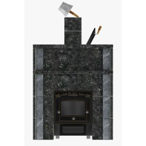 Портал Рванный камень/Пироксенит дверка 700*700