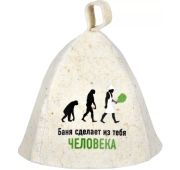 Шапка д/сауны «Hot Pot» Баня сделает из тебя Ч, БШ