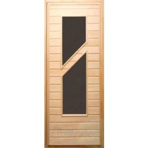 Дверь липовая для сауны остекленная тип 8 1900х700