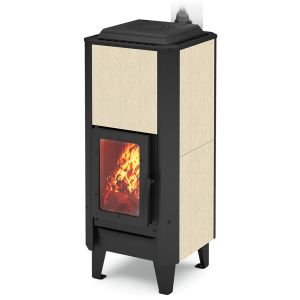 Печь отопительная «Вертикаль Керамика» со стеклом(до 120 м.куб.)