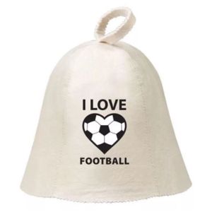 Шапка д/сауны «Hot Pot» I Love football, БШ