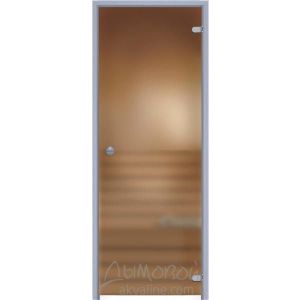 Дверь SUOVI в алюминиевой коробке, бронза матовая, 1900х700 правая