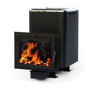 Печь банная чугунная «Сибирь-24». Панорамная дверца (конвекционная)