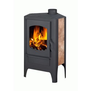 Печь-камин «Бавария» ЭКО угловая с плитой (PK166M)