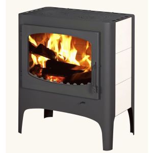 Печь-камин «Бавария» ЭКО  с плитой две конфорки PK168М