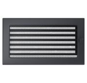 Решетка вент. Kratki графит с жалюзи 17*30