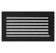 Решетка вент. Kratki черная с жалюзи 17*30