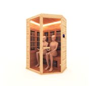 ИК САУНА 2 - МЕСТНАЯ УГЛОВАЯ (Кедр, 6 керамических излучателей, 220В, 2100 Вт)