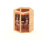 ИК САУНА 4 - МЕСТНАЯ УГЛОВАЯ (Кедр, 10 керамических излучателей, 220В, 3600 Вт)