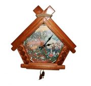ЧАСЫ ДОМИК «НА ОХОТЕ» дуб  АРТ.КАМ-33
