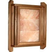 Абажур  угловой «Гималайская соль 3» термодревесина