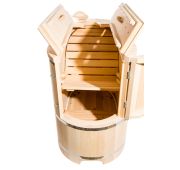 Фитобочка овальная полулежачая Люкс «Stadard» (78*140см, высота 115см) с толщиной стенок 4 см (без парогенератора) Модель повышеного комфорта приема процедуры(удобное кресло)