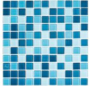 Мозаика стеклянная Sea wave-1 (300*300) 4*25*25