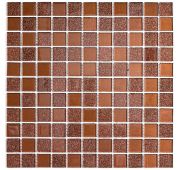 Мозаика стеклянная Shine Brown (300*300) 4*25*25