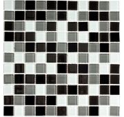 Мозаика стеклянная Carbon mix (300*300) 4*25*25