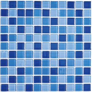 Мозаика стеклянная Blue wave-1 (300*300) 4*25*25