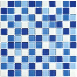 Мозаика стеклянная Blue wave-3 (300*300) 4*25*25