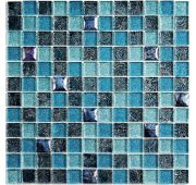 Мозаика стеклянная Satin Blue (300*300) 8*23*23