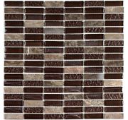 Мозаика стеклянная Super Line (brown) (300*300) 8*15*48