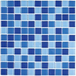Мозаика стеклянная Blue wave-2 (300*300) 4*25*25