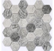 Мозаика керамогранитная Olmeto Grey (282*271) 6*51*59