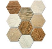 Мозаика керамогранитная Wood comb (295*256) 6*110*95