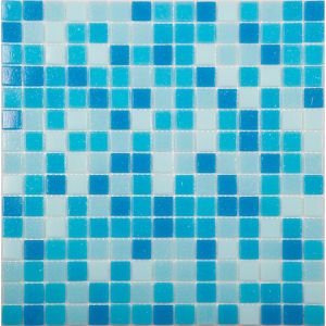 Мозаика MIX1 стекло синий (бумага) (20*20*4) 327*327