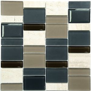 Мозаика S-838 стекло (15,23,48*98*8) 298*298