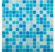 Мозаика MIX1 стекло синий (сетка) (20*20*4) 327*327