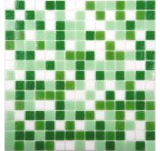 Мозаика mix11бело-зеленый(АС01,АР02,АС02,АС03)(peper)327х327