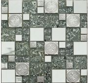Мозаика МS-620 металл стекло (23*48*6) 300*300