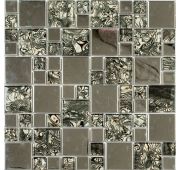 Мозаика стекло метал МS 611, (300*300)14