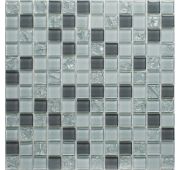 Мозаика стеклянная GRAY CRUSH (300*300) 8*23*23