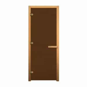 Дверь Бронза Матовая 1800х700мм (8мм, 3 петли 716 GB) (Магнит) (Везувий)