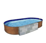 Бассейн ЛАГУНА овальный вкапываемый 8,0*3,5*1,25 м (однотонный) (80035001)