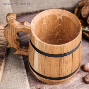 Кружка пивная деревянная «Вайсбир», 0,8 л