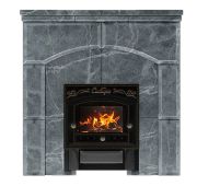 Портал из камня «Сибирь» (1120х1100х60мм, дверка 545*545, Талькомагнезит)