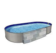 Бассейн Гигабасс овальный вкапываемый 4 х 2 х 1,5 м.