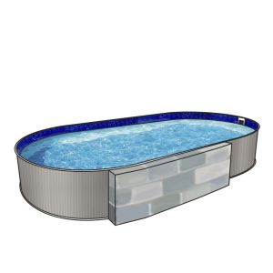 Бассейн Гигабасс овальный вкапываемый 4 х 3 х 1,5 м.